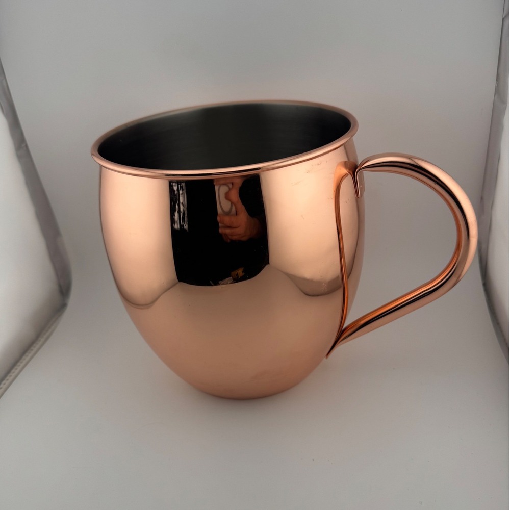 OGGI Moscow Mule Mug Copper Plated Stainless Steel Barrel Style‎ Cocktail JUMBO